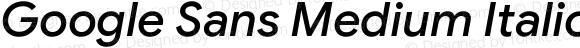 Google Sans Medium Italic