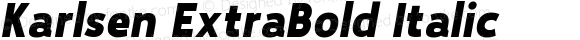 Karlsen ExtraBold Italic