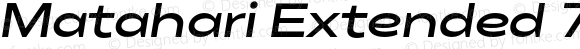 Matahari Extended 700 Extended Bold Oblique