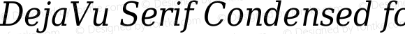 DejaVu Serif Condensed Italic for Powerline