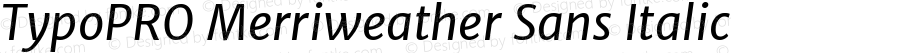 TypoPRO Merriweather Sans Italic