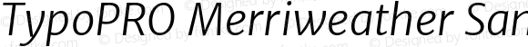 TypoPRO Merriweather Sans Light Italic