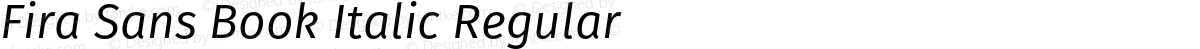 Fira Sans Book Italic Regular