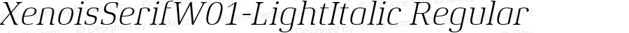 Xenois Serif W01 Light Italic