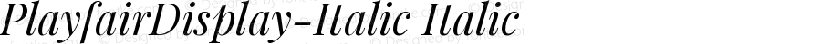 Playfair Display Italic