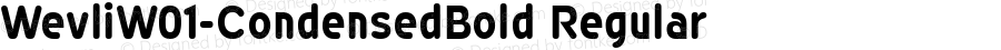 Wevli W01 Condensed Bold