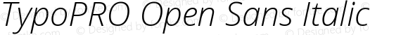 TypoPRO Open Sans Italic