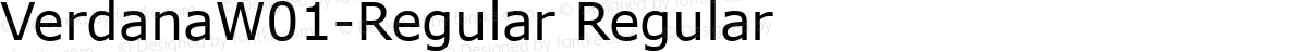 VerdanaW01-Regular Regular
