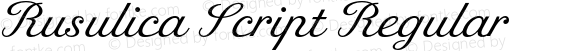 Rusulica Script Regular