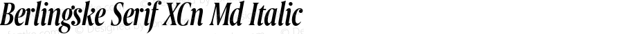 Berlingske Serif XCn Md Italic