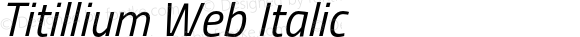 Titillium Web Italic