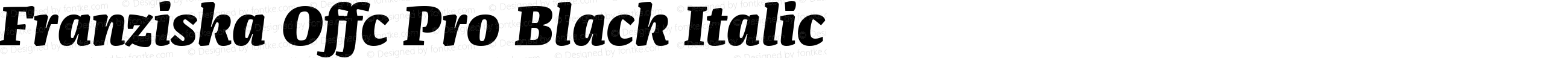 Franziska Offc Pro Black Italic