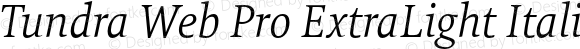 Tundra Web Pro ExtraLight Italic