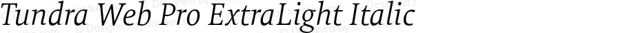 TundraWebPro-ExtraLightItalic