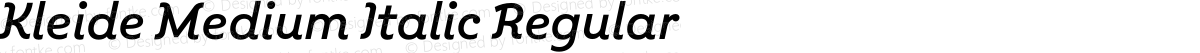 Kleide Medium Italic Regular