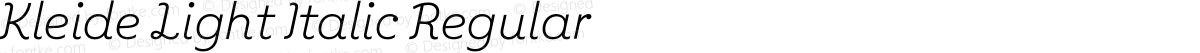 Kleide Light Italic Regular