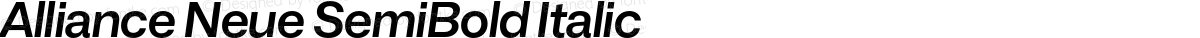 Alliance Neue SemiBold Italic