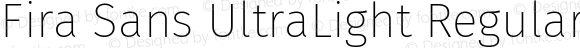 Fira Sans UltraLight Regular