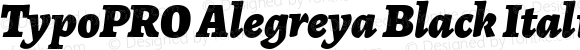 TypoPRO Alegreya Black Italic