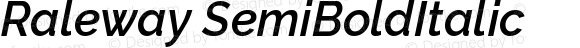 Raleway SemiBold Italic