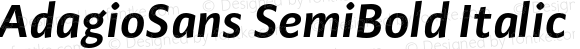 AdagioSans SemiBold Italic