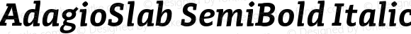 AdagioSlab SemiBold Italic