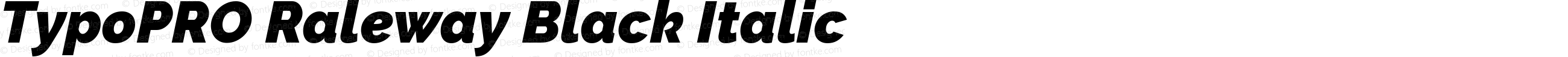 TypoPRO Raleway Black Italic