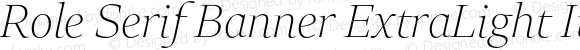 Role Serif Banner ExtraLight Italic