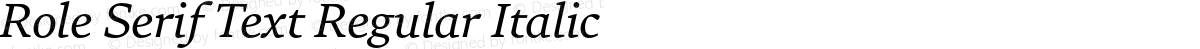 Role Serif Text Regular Italic