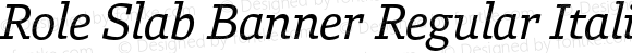 Role Slab Banner Regular Italic