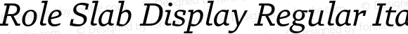 Role Slab Display Regular Italic