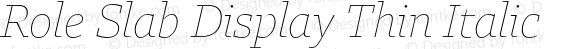 Role Slab Display Thin Italic