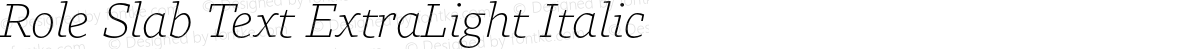 Role Slab Text ExtraLight Italic