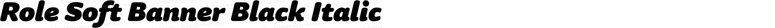 Role Soft Banner Black Italic