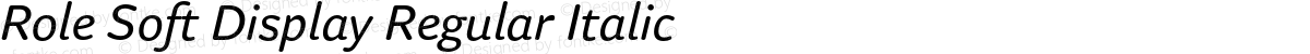 Role Soft Display Regular Italic