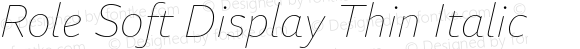 Role Soft Display Thin Italic