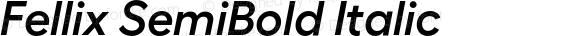 Fellix SemiBold Italic