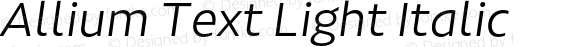 AlliumText-LightItalic