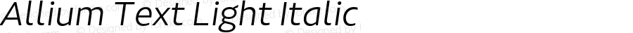 AlliumText-LightItalic