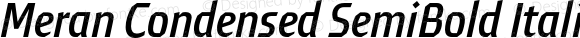 Meran Condensed SemiBold Italic
