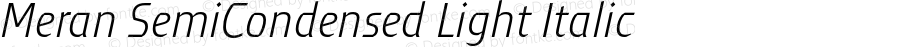 MeranSemiCondensed-LightItalic