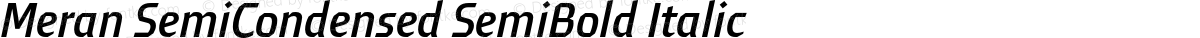 Meran SemiCondensed SemiBold Italic
