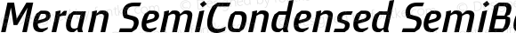 Meran SemiCondensed SemiBold Italic