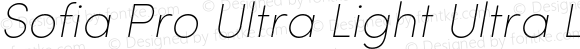 Sofia Pro Ultra Light Ultra Light Italic