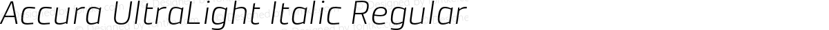 Accura UltraLight Italic Regular