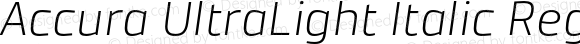 Accura UltraLight Italic