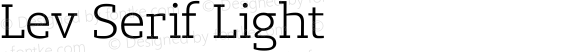 Lev Serif Light