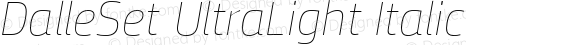 DalleSet UltraLight Italic
