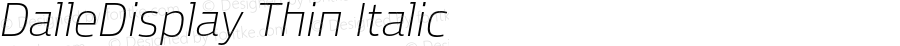 DalleDisplay Thin Italic