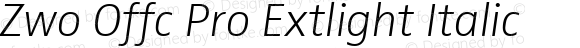 Zwo Offc Pro Extlight Italic